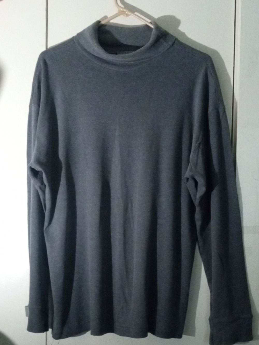 Le Tigre Men's Charcoal Gray Turtleneck Sweater Cotton XL